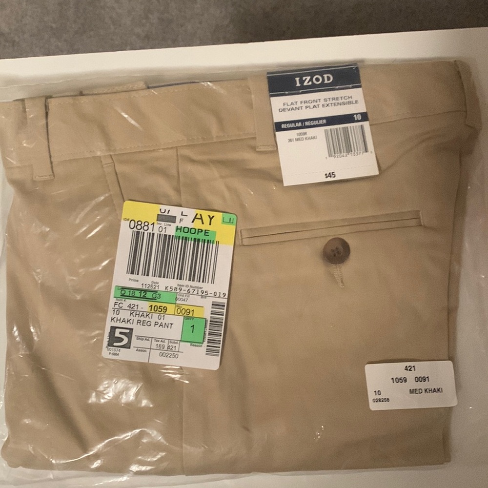 Izod boys khaki pants